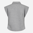 Co Couture SidaCC Polo Top Grey Melange