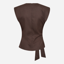 Co Couture SinaCC Pin Pleat Top Dark Brown