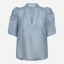 Co Couture SisuCC SS V-Blouse Pale Blue