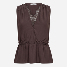 Co Couture SunnyCC Lace Top Dark Brown