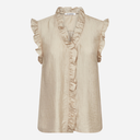Co Couture TassyCC Frill Top Bisquit