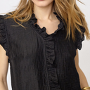 Co Couture TassyCC Frill Top Black