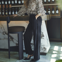 Co Couture AminaCC Logo Shimmer Pant Black