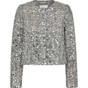 Co Couture BoucleCC Sequin Cocktail Jacket WhiteBlack - J BY J Fashion