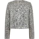 Co Couture BoucleCC Sequin Cocktail Jacket WhiteBlack - J BY J Fashion
