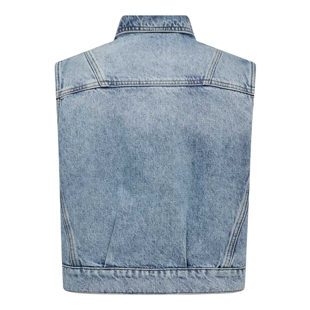 Co Couture BowieCC Denim Vest Fade Denim