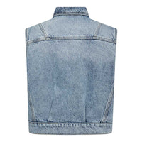 Co Couture BowieCC Denim Vest Fade Denim