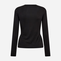 Co Couture CamillaCC Drape LS Blouse Dark Grey