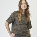 Co Couture CamouCC Denim Blouse Camouflage