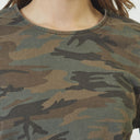 Co Couture CamouCC Denim Blouse Camouflage