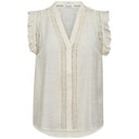 Co Couture CarynCC Frill Top Off White