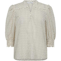 Co Couture ChessCC Dot SS Shirt Off White - J BY J Fashion