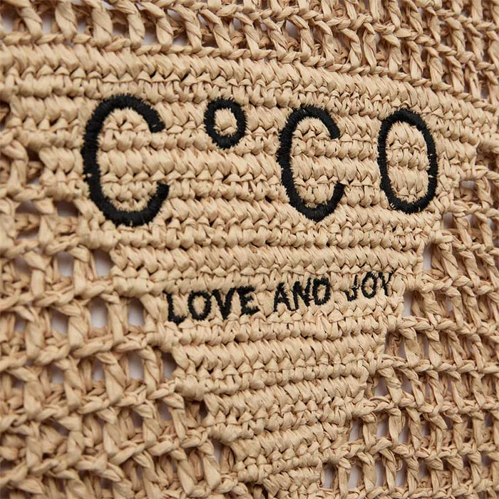 Co Couture CoCoCC Straw Tote Bag Sand - J BY J Fashion