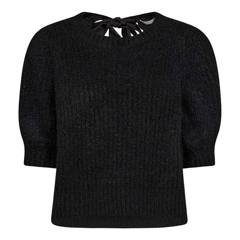Co Couture CoralieCC Bow Rib Knit Black - J BY J Fashion