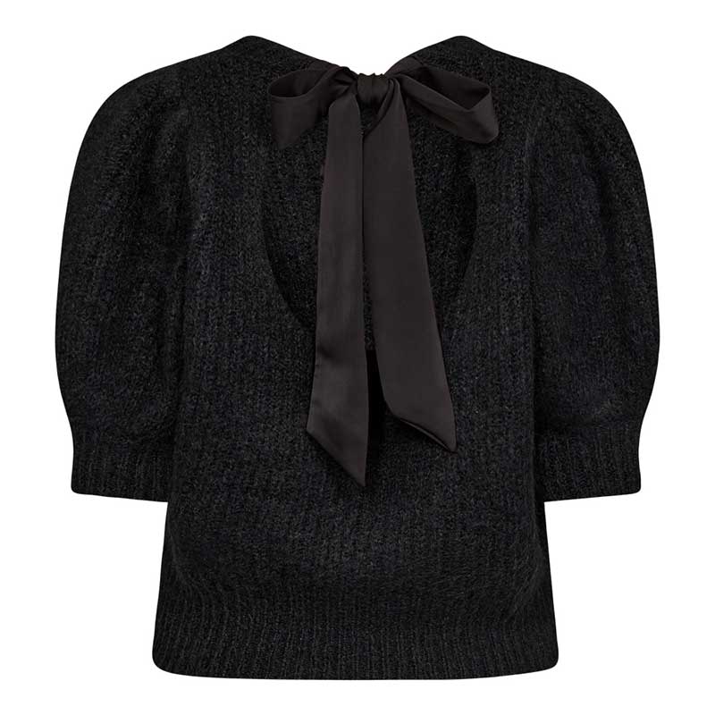 Co Couture CoralieCC Bow Rib Knit Black - J BY J Fashion