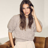 Co Couture CoralieCC Bow Rib Knit Walnut - J BY J Fashion