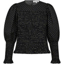 Co Couture DavinaCC Dot Smock Blouse Black