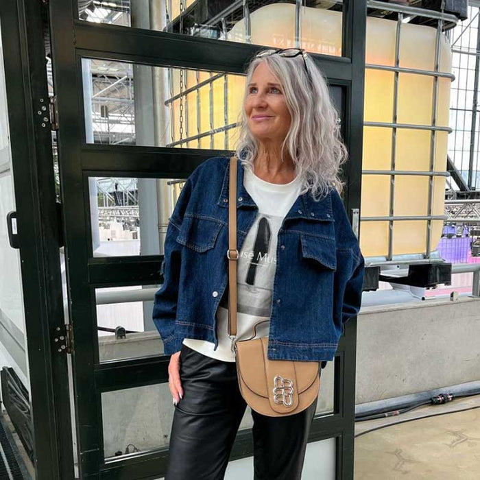Co Couture DelinaCC Denim Box Jacket Blå