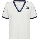 Co Couture EdgeCC Stripe V-Tee Navy