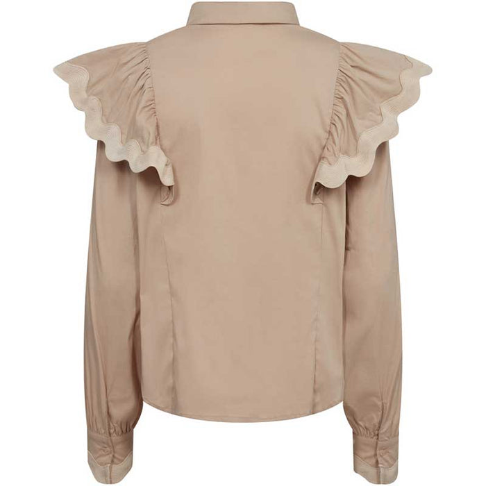 Co Couture EllieCC Frill Shirt Sand - J BY J Fashion