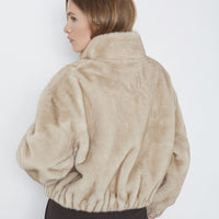 Co Couture FeraCC Faux Fur Jacket Creme