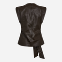 Co Couture GittCC Pleat Top Dark Brown