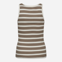 Co Couture GrannyCC Rib Emb. Tank Top OffWhite/Walnut - J BY J Fashion