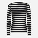 Co Couture GrannyCC Rib Emb LS Blouse OffWhite-Black