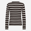 Co Couture GrannyCC Rib Emb LS Blouse OffWhite/DarkBrown