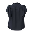 Co Couture HeraCC SS Frill Top Ink - J BY J Fashion