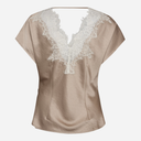 Co Couture IdunCC Lace SS Blouse Bisquit