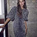 Co Couture LeoCC Crop Puff Dress Dark Grey