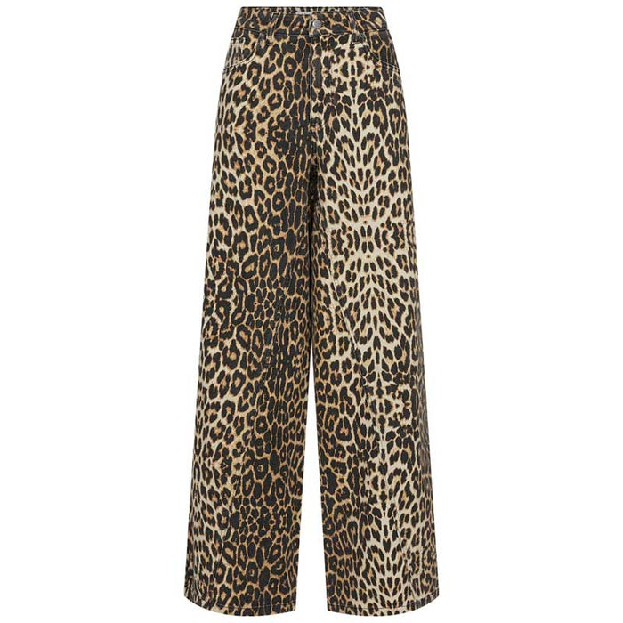 Co Couture LeoCC Denim Panel Pant Leopard - J BY J Fashion