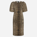 Co Couture LeoCC Puff Dress Khaki