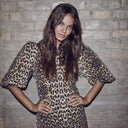 Co Couture LeoCC Puff Dress Khaki