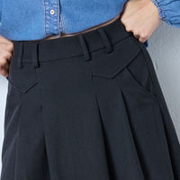 Co Couture LunaCC Pocket Pleat Skirt Black