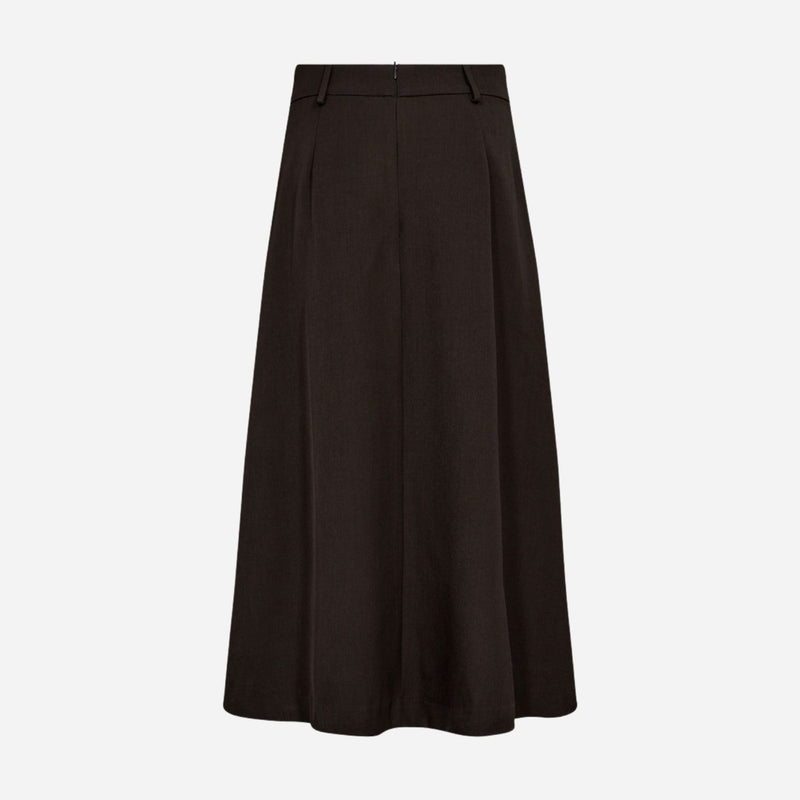 Co Couture LunaCC Pocket Pleat Skirt Dark Brown