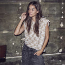 Co Couture MaxiCC Sequin Bow Top Champagne - J BY J Fashion