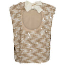 Co Couture MaxiCC Sequin Bow Top Champagne - J BY J Fashion