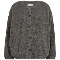 Co Couture NewCC Timmy Teddy Jacket Mid Grey - J BY J Fashion