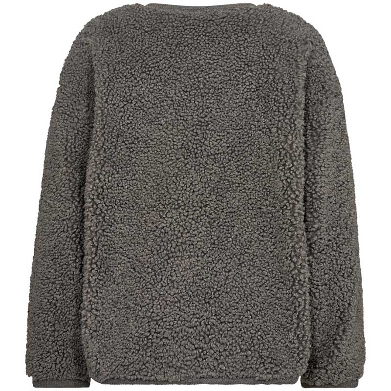 Co Couture NewCC Timmy Teddy Jacket Mid Grey - J BY J Fashion