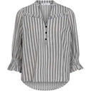 Co Couture NoraCC Frill SS Blouse WhiteBlack - J BY J Fashion