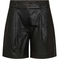 Co Couture PhoebeCC Leather Pleat Shorts Black