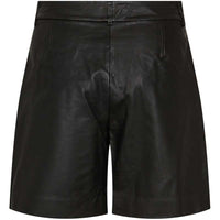 Co Couture PhoebeCC Leather Pleat Shorts Black