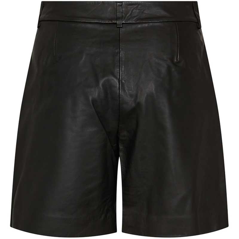 Co Couture PhoebeCC Leather Pleat Shorts Black