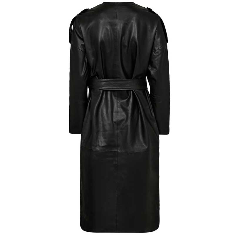 Co Couture PhoebeCC Leather Wrap Trench Black - J BY J Fashion