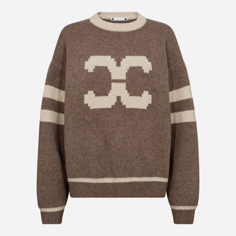 Co Couture RowCC Coco Logo Knit Walnut