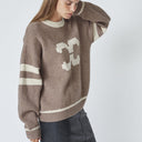 Co Couture RowCC Coco Logo Knit Walnut