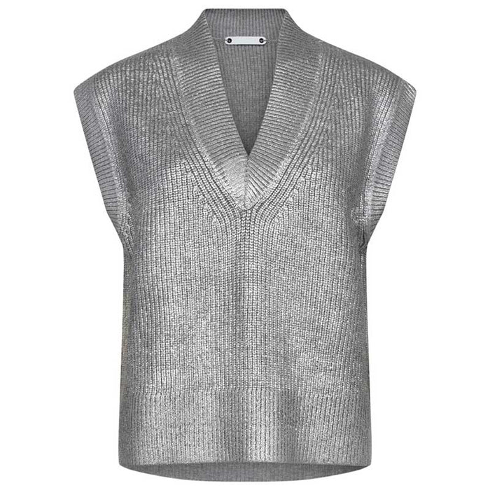 Co Couture RowCC Foil Knit Vest Sølv