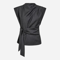 Co Couture SagaCC Pleat Top Mid Grey